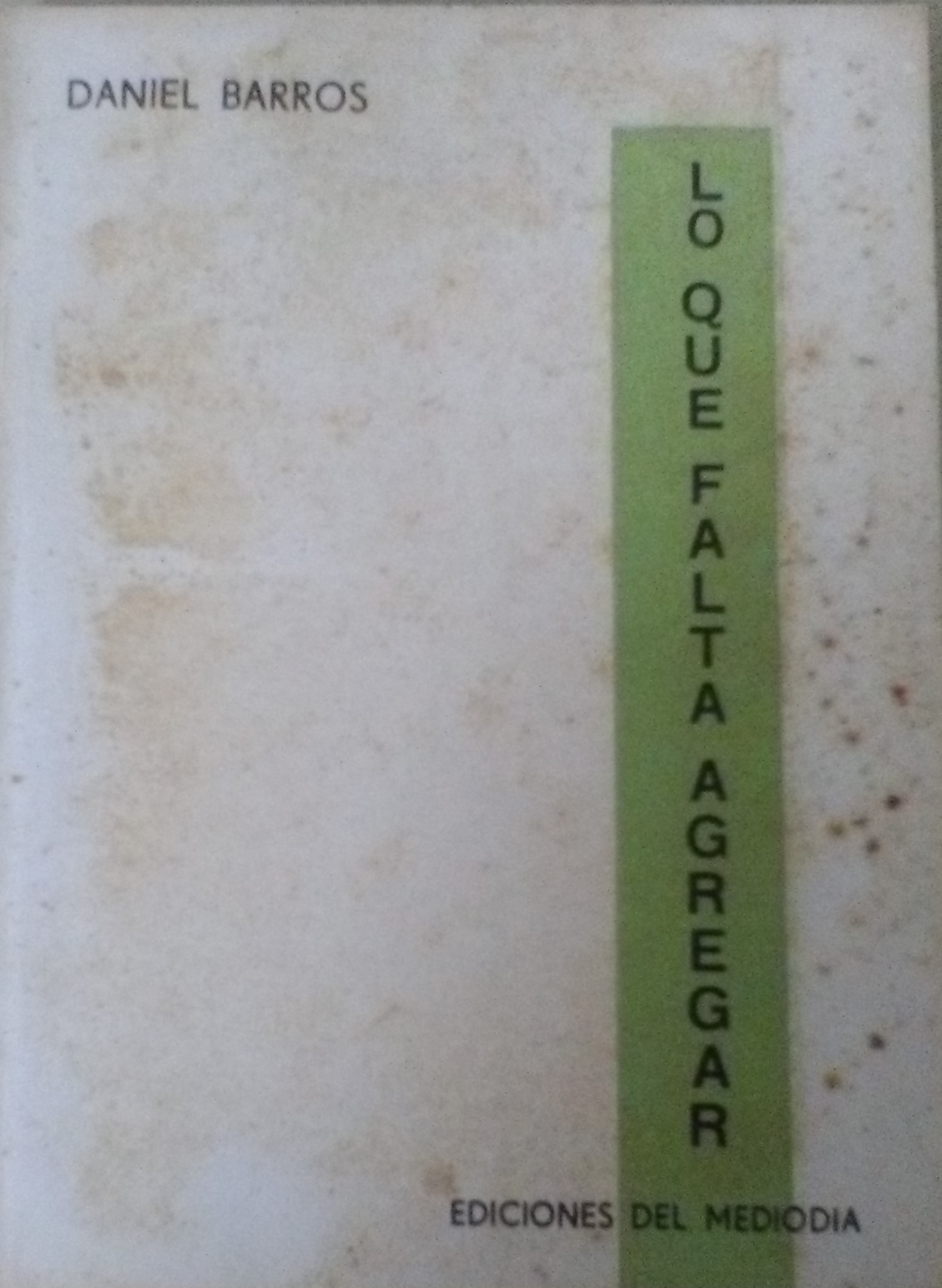 Lo que falta agregar